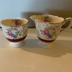Vintage H&K Tunstall Creamer/Sugar 1950's